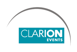 The logo for Clarion Events